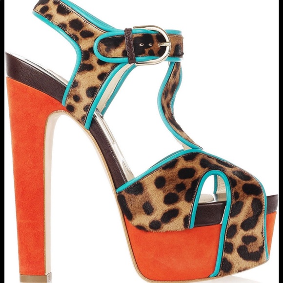 Color block heels - Picture 1 of 5